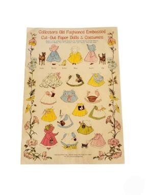 Old Fashioned Embossed Cut-Out Paper Dolls